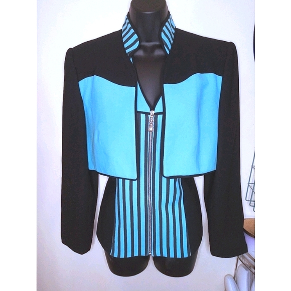 ‼️SOLD‼️Vintage Alberto Makali 2 Piece Blue Set